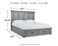 Russelyn California  Storage Bed With Mirrored Dresser