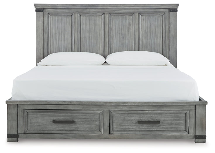 Russelyn California  Storage Bed With Mirrored Dresser