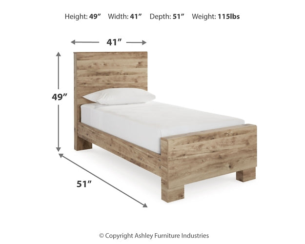 Hyanna  Panel Bed With Mirrored Dresser