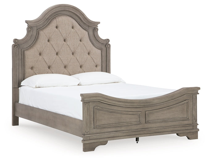 Lodenbay  Panel Bed With Mirrored Dresser