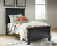 Lanolee  Panel Bed With Mirrored Dresser, Chest And 2 Nightstands