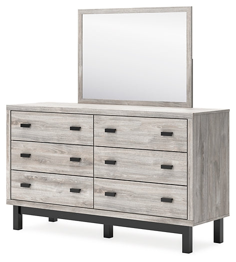 Vessalli  Panel Bed With Mirrored Dresser, Chest And 2 Nightstands