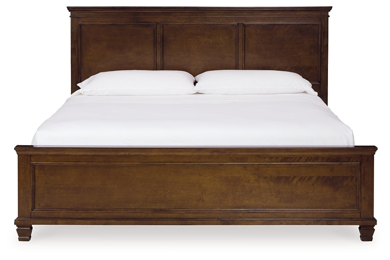 Danabrin  Panel Bed With Mirrored Dresser