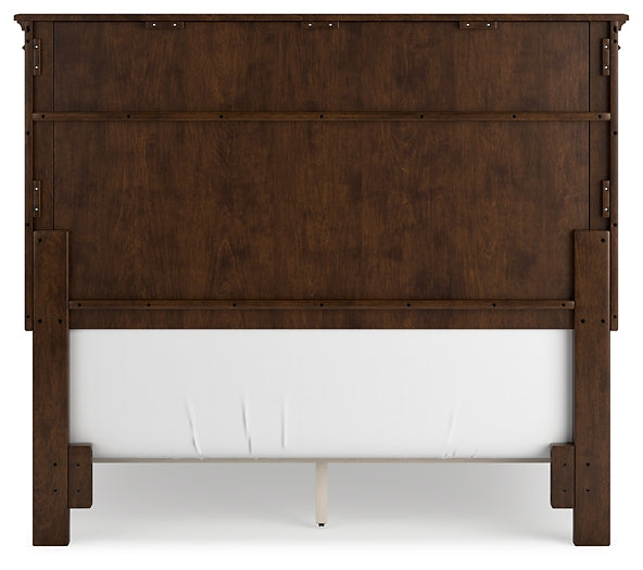 Danabrin  Panel Bed With Mirrored Dresser, Chest And 2 Nightstands