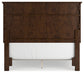 Danabrin  Panel Bed With Mirrored Dresser, Chest And 2 Nightstands