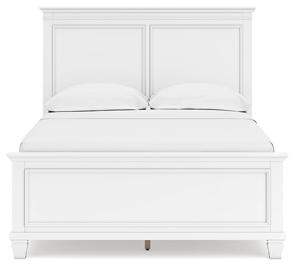 Fortman  Panel Bed With Mirrored Dresser