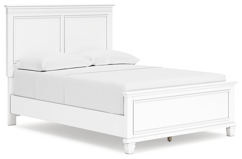 Fortman  Panel Bed With Mirrored Dresser