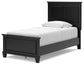 Lanolee  Panel Bed With Mirrored Dresser And 2 Nightstands