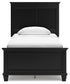 Lanolee  Panel Bed With Mirrored Dresser And Nightstand