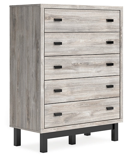 Vessalli  Panel Headboard With Mirrored Dresser, Chest And 2 Nightstands