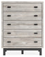 Vessalli  Panel Headboard With Mirrored Dresser, Chest And 2 Nightstands