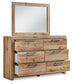 Hyanna  Panel Headboard With Mirrored Dresser And Chest
