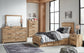 Hyanna  Panel Bed With Storage With Mirrored Dresser, Chest And 2 Nightstands