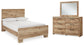 Hyanna  Panel Bed With Mirrored Dresser