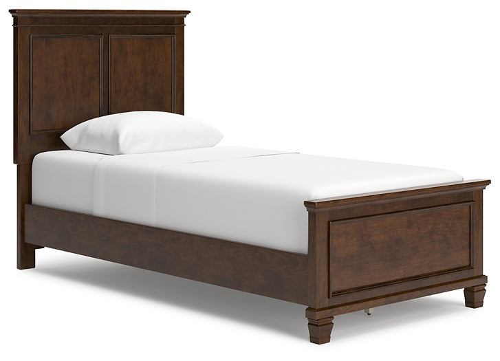 Danabrin  Panel Bed With Mirrored Dresser And 2 Nightstands