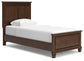 Danabrin  Panel Bed With Mirrored Dresser And 2 Nightstands