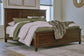 Danabrin California  Panel Bed With Mirrored Dresser And Chest