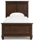 Danabrin  Panel Bed With Mirrored Dresser And 2 Nightstands