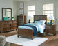 Danabrin  Panel Bed With Mirrored Dresser And 2 Nightstands