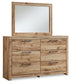 Hyanna  Panel Bed With Mirrored Dresser And Chest