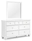 Fortman  Panel Bed With Mirrored Dresser And Chest