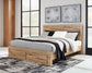 Hyanna  Panel Storage Bed With Mirrored Dresser, Chest And Nightstand