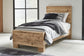 Hyanna  Panel Bed With Mirrored Dresser And Nightstand