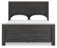 Nanforth  Panel Bed With Mirrored Dresser And 2 Nightstands