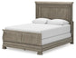 Lexorne  Sleigh Bed With Mirrored Dresser, Chest And Nightstand