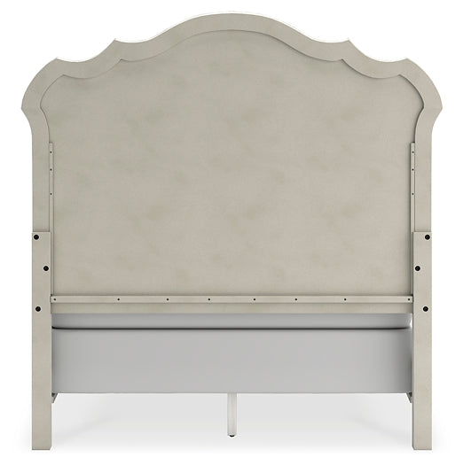 Arlendyne  Upholstered Bed With Mirrored Dresser And Chest