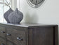 Montillan  Panel Bed With Mirrored Dresser And Chest