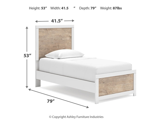 Charbitt  Panel Bed With Mirrored Dresser